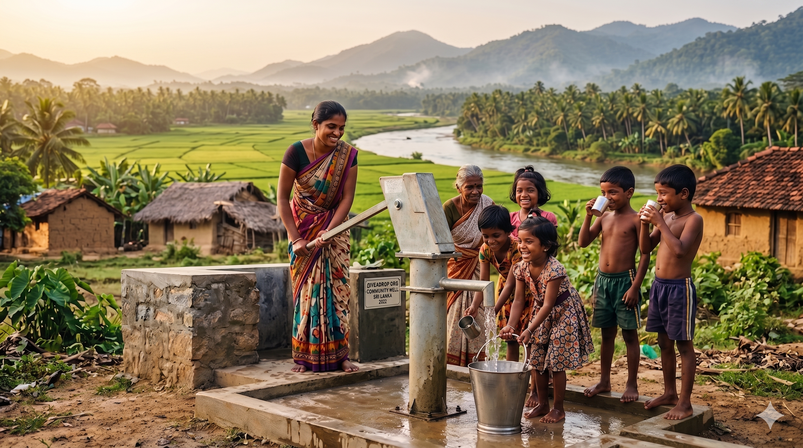 Clean water access backdrop